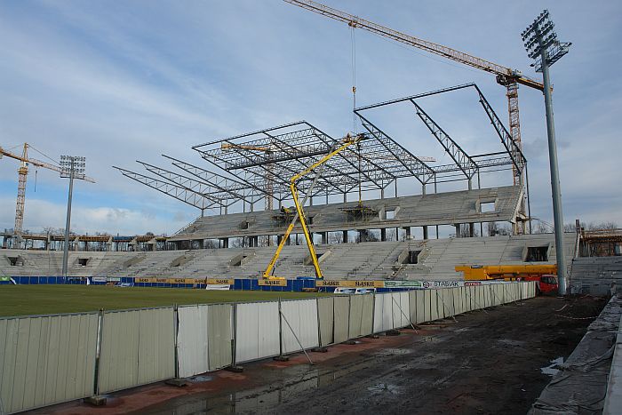 Trwa budowa stadionu Górnika Zabrze