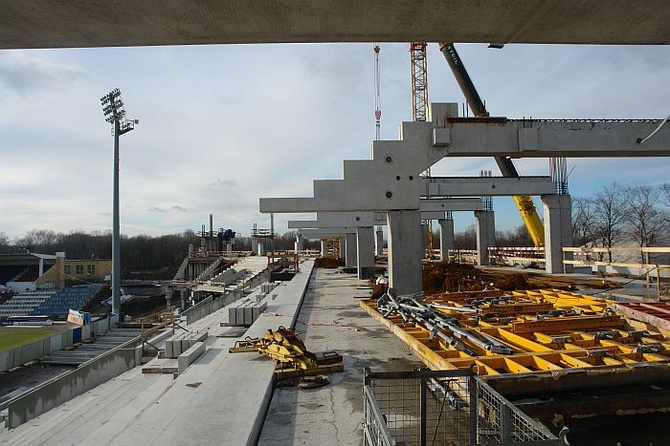 Trwa budowa stadionu Górnika Zabrze