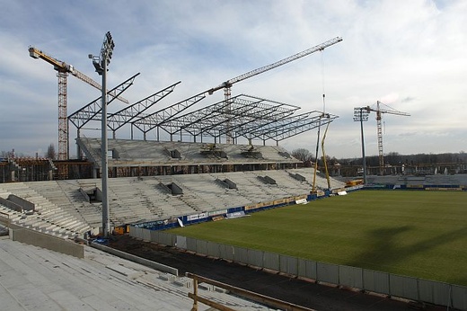 Trwa budowa stadionu Górnika Zabrze