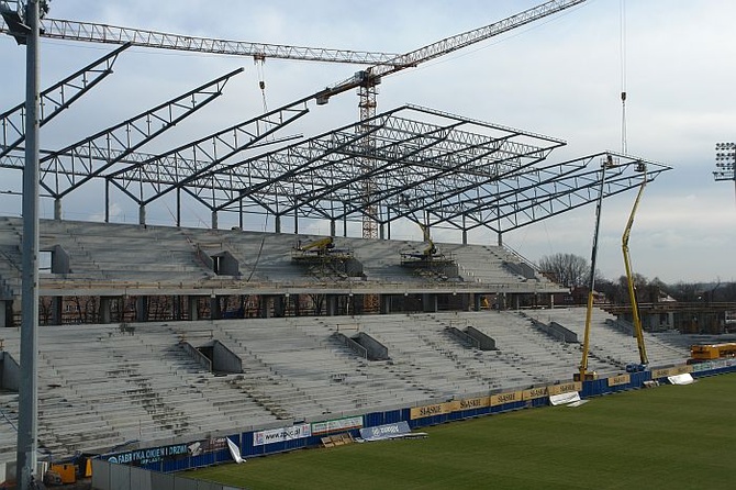 Trwa budowa stadionu Górnika Zabrze