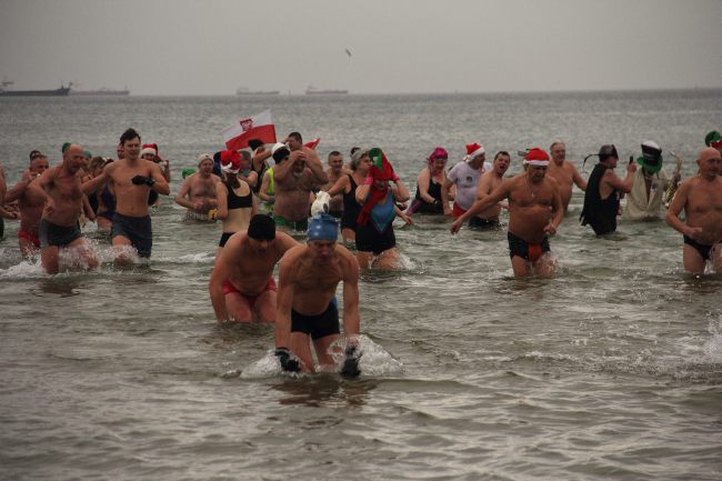 Powitanie nowego roku na plaży