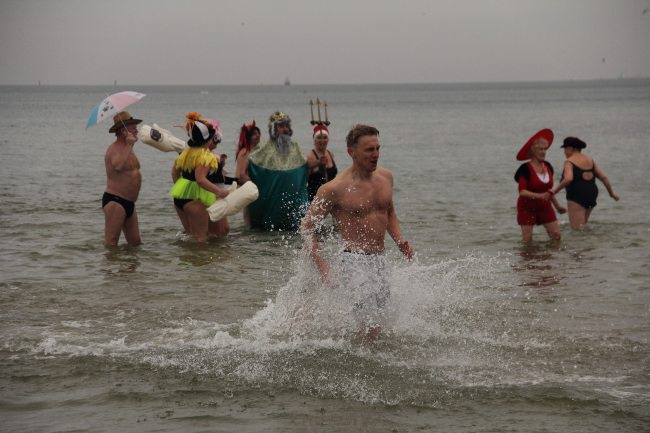 Powitanie nowego roku na plaży