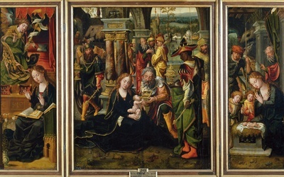 Pieter Coecke van Aelst  „Zwiastowanie, Pokłon Trzech Króli, Narodzenie”,