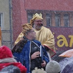 Tychy - orszak w padającym śniegu