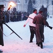  Inscenizacja branki do wojska rosyjskiego na Starym Rynku w Łowiczu