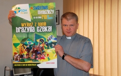 To oficjalny plakat zachęcający do udziału w Światowych Dniach Młodzieży