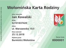  Z karty w Wołominie może skorzystać ok. 500 rodzin