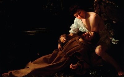 Michelangelo Merisi da Caravaggio (1571–1610)  Ekstaza św. Franciszka (ok. 1595 r.) Wadsworth Atheneum Hartford, Connecticut
