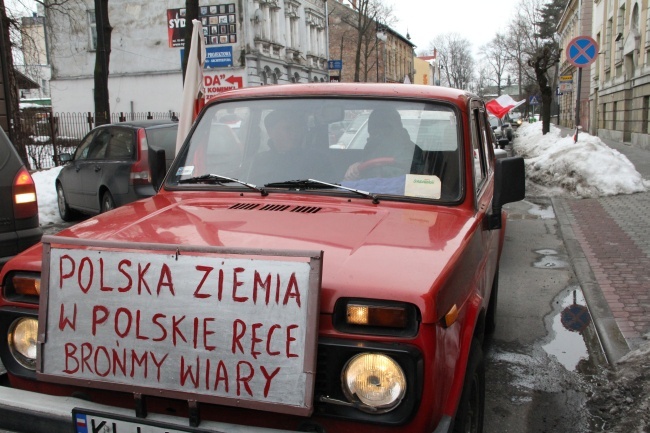 Protest rolników w Nowym Sączu