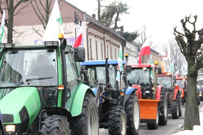 Protest rolników w Nowym Sączu