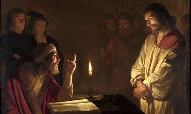 Gerrit van Honthorst:  Chrystus przed Kajfaszem,  National Gallery, Londyn