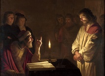 Gerrit van Honthorst:  Chrystus przed Kajfaszem,  National Gallery, Londyn