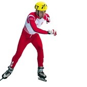 Paweł Menducki podczas startu na igrzyskach w Korei