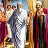 Sara i Abraham w towarzystwie aniołów