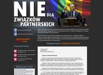 50 tys. podpisów przeciw związkom partnerskim