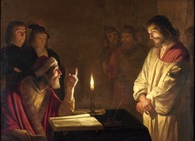 Gerrit van Honthorst „Chrystus przed Kajfaszem” olej na desce, ok. 1617 National Gallery, Londyn