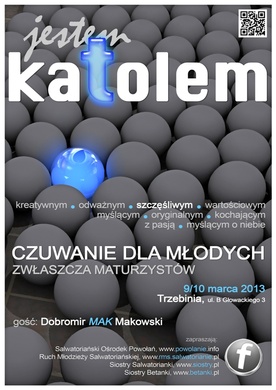 "Jestem katolem" - czuwanie młodych, księża salwatorianie, Trzebinia, 9 i 10 marca