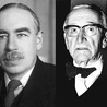 Z lewej John Maynard Keynes, obok Friedrich von Hayek