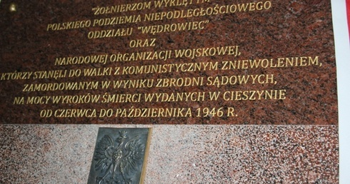 Tablica upamiętniająca pomordowanych konspiratorów