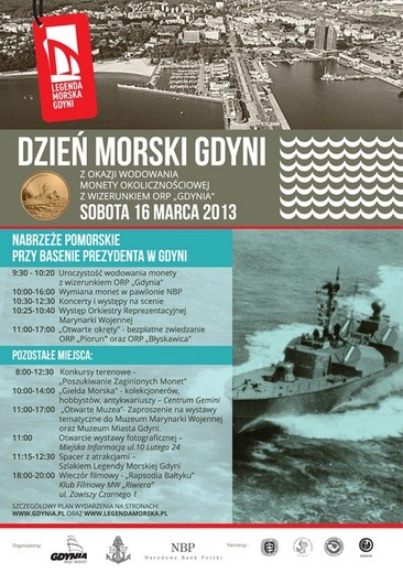 Plakat informacyjny Dnia Morskiego