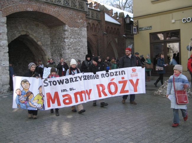 Manifestowali w obronie rodziny