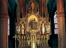 Obraz świętych Piotra i Pawła w prezbiterium gliwickiej katedry