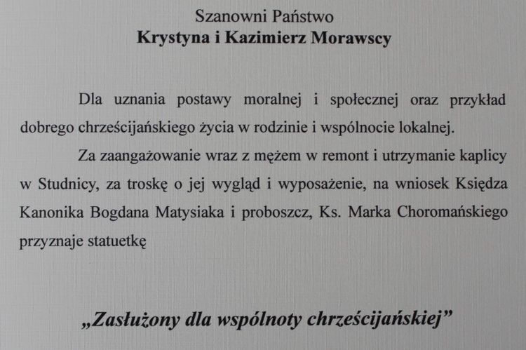 Odznaczenie „Zasłużony dla Wspólnoty Chrześcijańskiej”