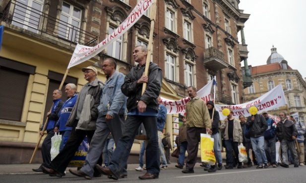 Manifestacja bezdomnych i wykluczonych