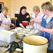  Kuchnia jest bardzo ważnym miejscem w rokitniańskim kompleksie.  Cztery osoby przygotowują posiłki niekiedy nawet dla 180 osób