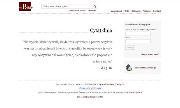 Nowa internetowa wyszukiwarka biblijna
