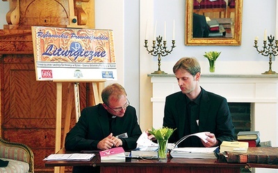  Wykładowcy Rybnowskich Prowincjonaliów Liturgicznych – ks. dr hab. Piotr Wiśniewski i dr Bartosz Izbicki 