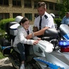 W czasie dnia otwartego jedną z atrakcji był policyjny motocykl 
