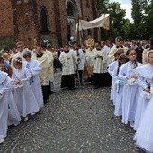 W procesji szli: wierni, duchowieństwo, siostry zakonne, dzieci pierwszokomunijne, członkowie katolickich ruchów i stowarzyszeń