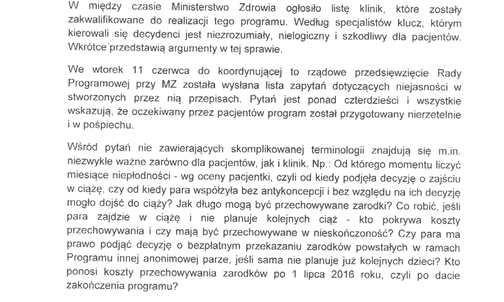 Informacja prasowa Związku Klinik Leczenia Niepłodności i Wspomaganego Rozrodu