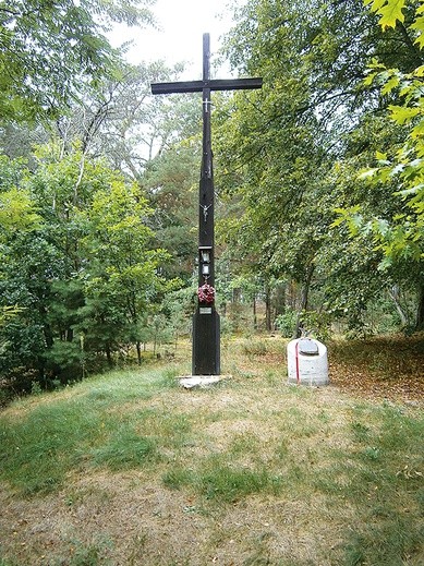  Krzyż i tablica  pamięci Walentego Flisa