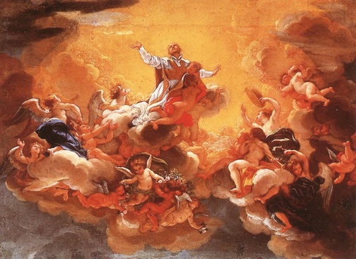 Giovanni Battista Gaulli, zwany Baciccio „Apoteoza św. Ignacego”  olej na płótnie, ok. 1685 r. Galeria Narodowa Sztuki Dawnej, Rzym
