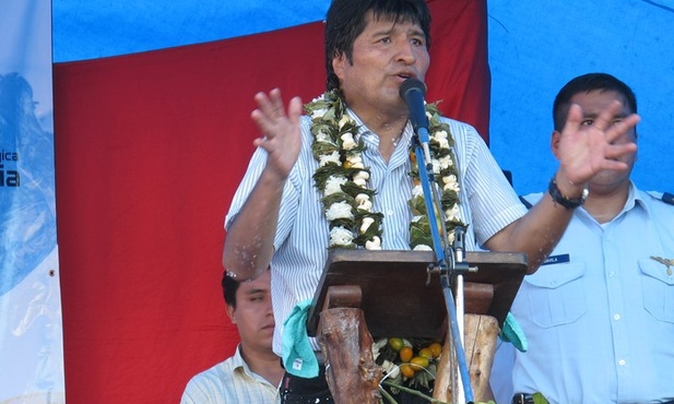 Evo Morales na Mszy