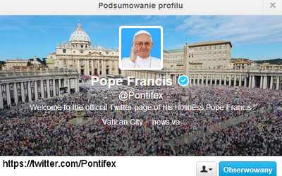 Franciszek podbił Twittera