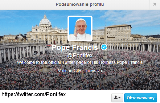 Franciszek podbił Twittera