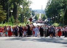 Wejście pielgrzymów na Jasną Górę