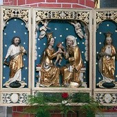 Średniowieczny tryptyk ołtarzowy z bocznej nawy kościoła w Marijinej Hwěździe – jeden z najstarszych w Europie