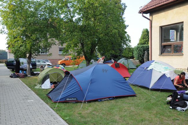 Pielgrzymkowe miasteczko namiotowe