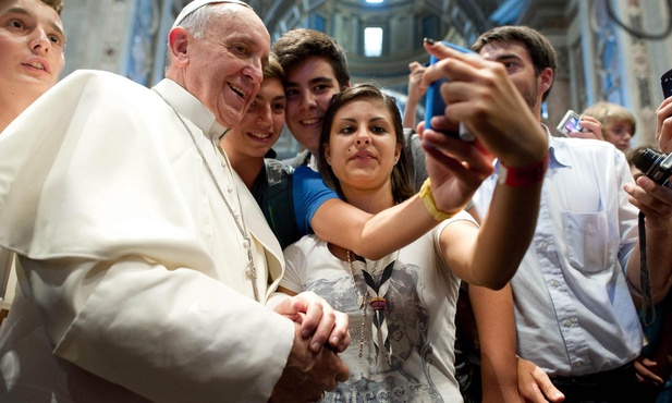 Fotka z papieżem Franciszkiem