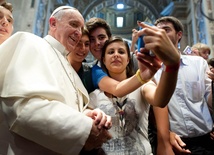 Fotka z papieżem Franciszkiem