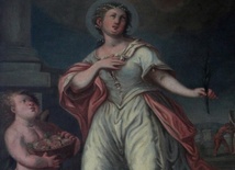 Obraz św. Doroty w kościele w Pszczonowie