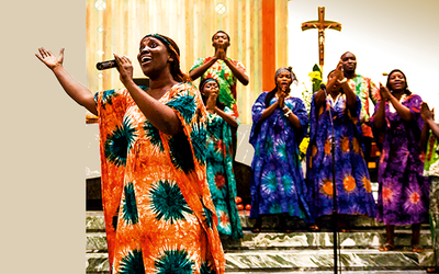 Śpiewem i tańcem uwielbiają Pana – Claret Gospel podczas koncertu w parafii MB Uzdrowienie Chorych w Tarnowskich Górach