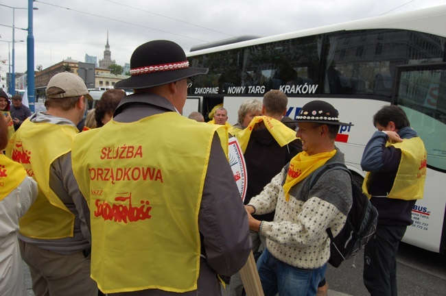 Małopolscy związkowcy w Warszawie