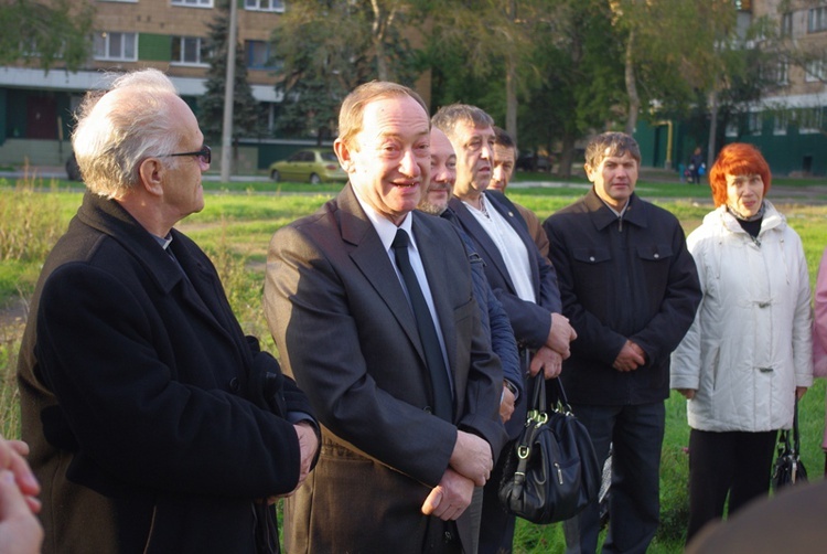 Poświęcenie gruntu pod kaplicę w Trudovskoye