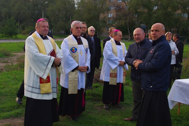 Poświęcenie gruntu pod kaplicę w Trudovskoye