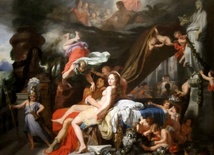 Hermes nakazuje Kalipso uwolnić Odyseusza